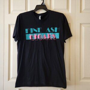 Fine Ash Cigars Black Graphic T-Shirt Large By Next Level Apparel
